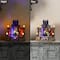 Glitzhome® 9.75"H Lighted Resin Halloween Haunted House Village